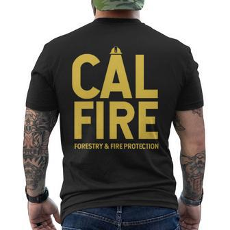Cal-Fire Forestry Fire Protection Firefighter Men's T-shirt Back Print - Monsterry CA