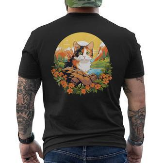 Calico Cats Calico Cat Men's T-shirt Back Print - Monsterry