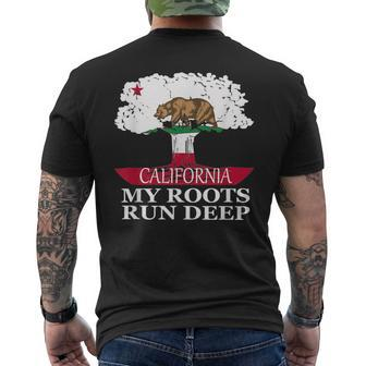 California Pride Flag My Roots Run Deep Tree Men's T-shirt Back Print - Monsterry UK