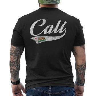 California Republic Ca Vintage Distressed Cali Mens Back Print T-shirt - Thegiftio UK