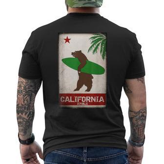 California Republic Surf T Men's T-shirt Back Print - Monsterry UK