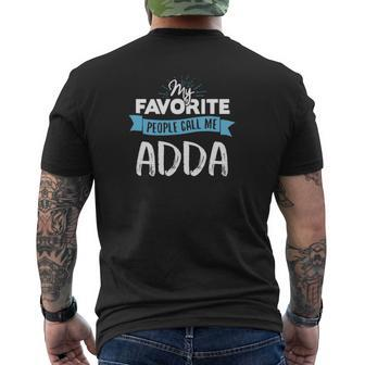 Call Me Adda For Men Dad Fathers Day Mens Back Print T-shirt | Mazezy