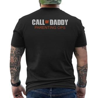 Call Of Daddy Parenting Ops Gamer Dad Father's Day Men's T-shirt Back Print - Monsterry