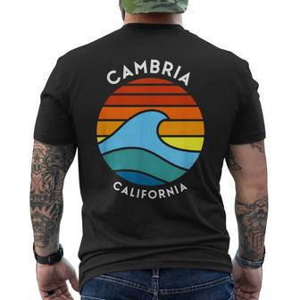 Cambria California Retro Wave 80S Men's T-shirt Back Print - Monsterry CA