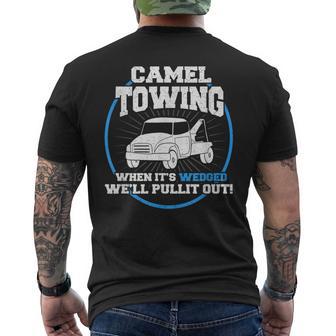 Camel Towing Adult Humor Rude Men's T-shirt Back Print - Monsterry DE