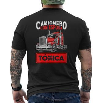 Camionero Con Esposa Toxica 2022 Trucker Mens Back Print T-shirt | Mazezy