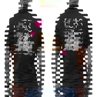 Camisa I Love Cats Cat Lover I Love Kittens Camiseta Hombre Estampado Espalda - Regaloses