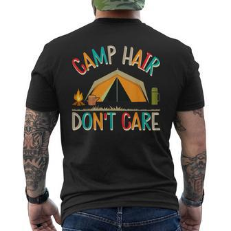 Camp Hair Don't Care Camping Outdoor Camper Wandern T-Shirt mit Rückendruck - Seseable