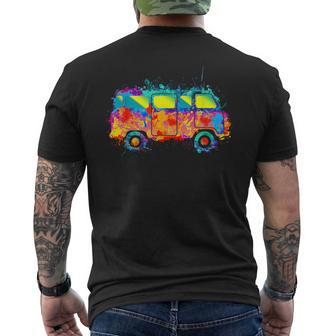 Camper Van And Camper Bus In Cool And Rv Men's T-shirt Back Print - Thegiftio UK