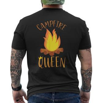 Campfire Queen Outdoor Camping Men's T-shirt Back Print - Monsterry