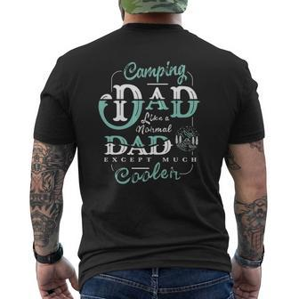 Camping Dad For Daddy Father's Day Camper Men Mens Back Print T-shirt | Mazezy