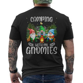 Camping With My Gnomes Campfire Happy Camper Camping Mens Back Print T-shirt - Thegiftio UK