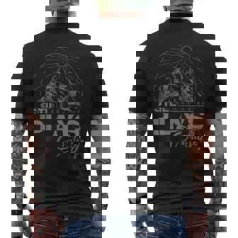 Camping And Hiking Still Plays Outside Men's T-shirt Back Print - Seseable