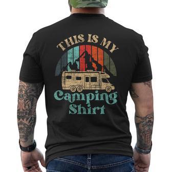 This Is My Camping Motorhome Campervan Retro Vintage Men's T-shirt Back Print - Monsterry DE