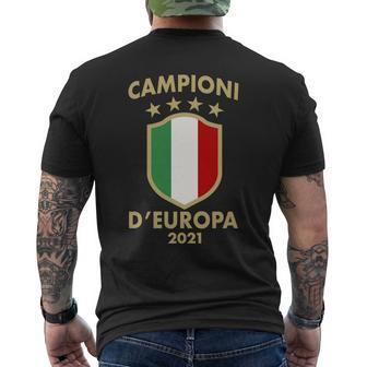 Campioni Deuropa 2021 Italia Italy Soccer Mens Back Print T-shirt - Thegiftio UK