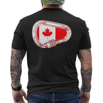 Canada Flag Climbing Carabiner Men's T-shirt Back Print | Mazezy CA