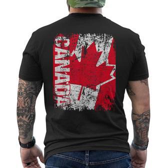 Canada Flag Vintage Distressed Canada Men's T-shirt Back Print - Monsterry UK