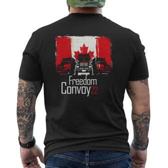 Canada Freedom Convoy 2022 Flagge Der Kanadischen Mens Back Print T-shirt | Mazezy