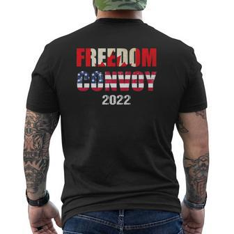 Canada Freedom Convoy 2022 Support Canadian Truckers Mens Back Print T-shirt | Mazezy