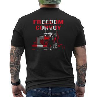 Canada Truck Freedom Convoy Canadian Trucker Rule Ottawa Mens Back Print T-shirt | Mazezy