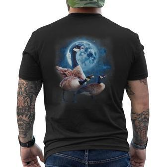 Canadian Goose Howling At The Moon Silly Goose Men's T-shirt Back Print - Monsterry AU