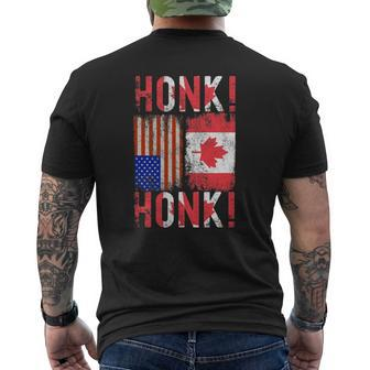 Canadian Trucker Canada Freedom Convoy Honk Honk Mens Back Print T-shirt | Mazezy