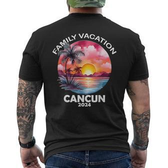 Cancun 2024 Family Vacation Trip Matching Group Men's T-shirt Back Print | Mazezy