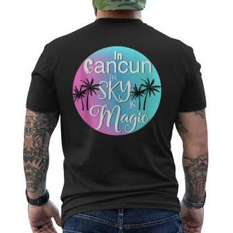 Cancun Mexico The Sky Is Magic Summer Men's T-shirt Back Print - Monsterry UK