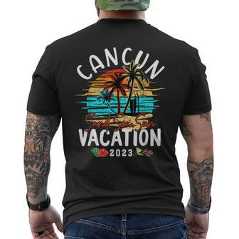 Cancun Mexico Vacation 2023 Matching Family Group Mens Back Print T-shirt - Seseable