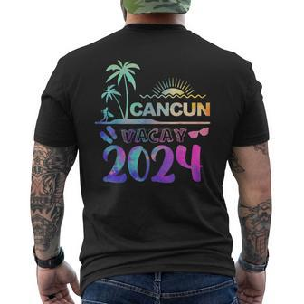 Cancun Vacation 2024 Beach Trip Reunion Family Matching Men's T-shirt Back Print - Monsterry DE