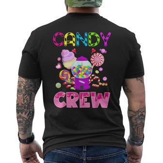 Candy Land Candy Crew Decorations Sweetie Candy Squad Men's T-shirt Back Print - Seseable