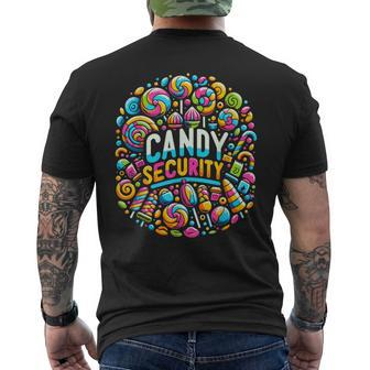 Candy Security Candy Land Costume Candyland Party Men's T-shirt Back Print - Seseable