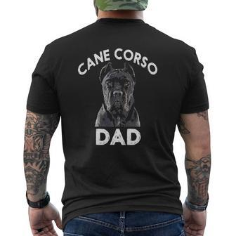 Cane Corso Dad Italian Mastiff Mens Back Print T-shirt | Mazezy