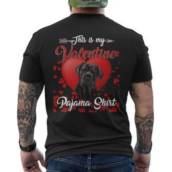 Cane Corso Lovers This Is My Valentine Pajama Shirt Great Valentines Mens Back Print T-shirt - Thegiftio UK