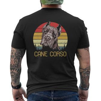 Cane Corso Retro Vintage Cane Corso Mens Back Print T-shirt | Mazezy