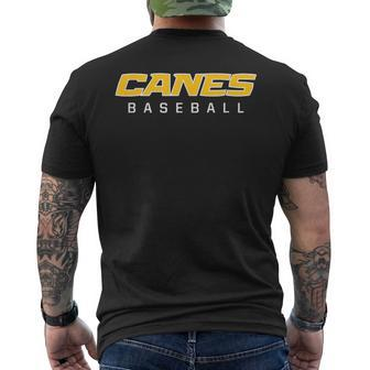 Canes Baseball Sports Men's T-shirt Back Print - Monsterry