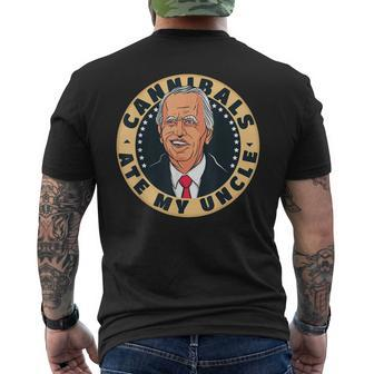 Cannibals Ate My Uncle Joe Biden Political Satire 2024 Men's T-shirt Back Print | Mazezy AU