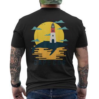 Cape Cod Nauset Lighthouse Vacation Sunset Whale Tourist Men's T-shirt Back Print - Monsterry AU