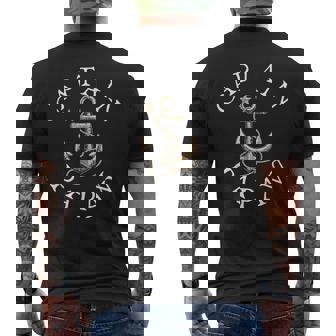 Captain Papaw Boat Sailing Boating Vintage Anchor Men's T-shirt Back Print - Thegiftio UK