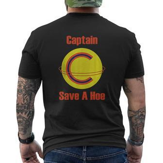 Captain Save A Hoe Mens Back Print T-shirt - Thegiftio UK