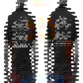 Capy Easter Day Capybara Hunt Eggs Men's T-shirt Back Print - Seseable