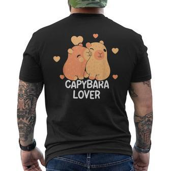 Capybara Lover Animal Rodent Capybaras Men's T-shirt Back Print - Thegiftio UK