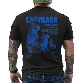 Capybara Rodent Genius Men's T-shirt Back Print | Mazezy