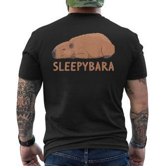 Capybara Sleepybara Sleep Capybara T-Shirt mit Rückendruck - Seseable
