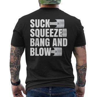 Car For Men Suck Squeeze Bang And Blow Men's T-shirt Back Print - Monsterry UK