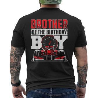 Car Racing Brother Of Birthday Boy Formula Race Car Driver Men's T-shirt Back Print - Monsterry UK