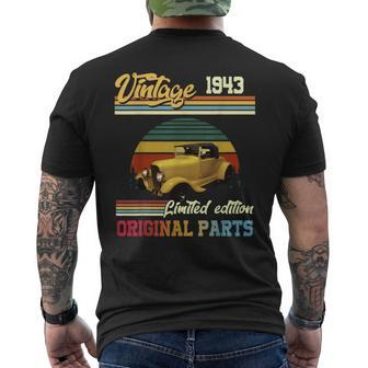 Car Vintage 1943 Limited Edition Original Parts 81 Birthday Men's T-shirt Back Print - Monsterry DE