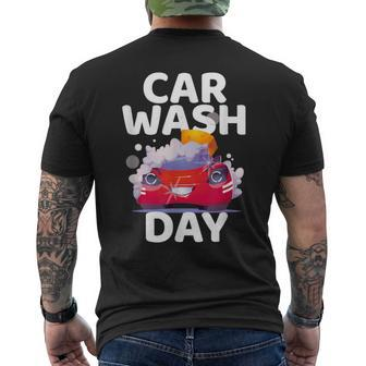 Car Wash Day Car Detailing Carwash Men's T-shirt Back Print - Monsterry