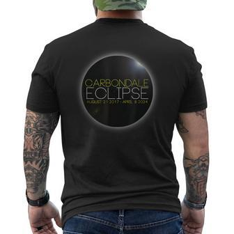 Carbondale Eclipse August 21 2017 & April 8 2024 Men's T-shirt Back Print - Seseable