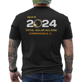 Carbondale Illinois April 8 2024 Solar Eclipse Il Men's T-shirt Back Print - Monsterry AU
